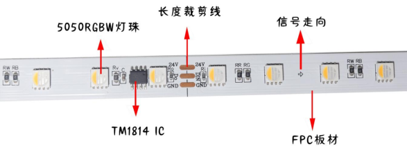 外置TM1814 5050RGBW 10段60燈 24V(圖3)